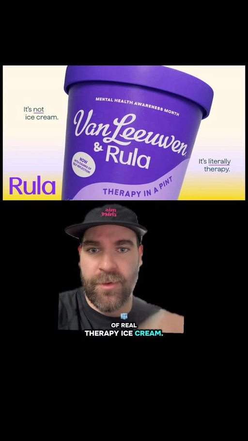 Now with chunks of self-reflection. Therapy in a Pint is available at @vanleeuwenicecream scoop shops nationwide in honor of May Mental Health Awareness Month. #vanleeuwen #rula #therapy #icecream #mentalhealth @rulahealth
