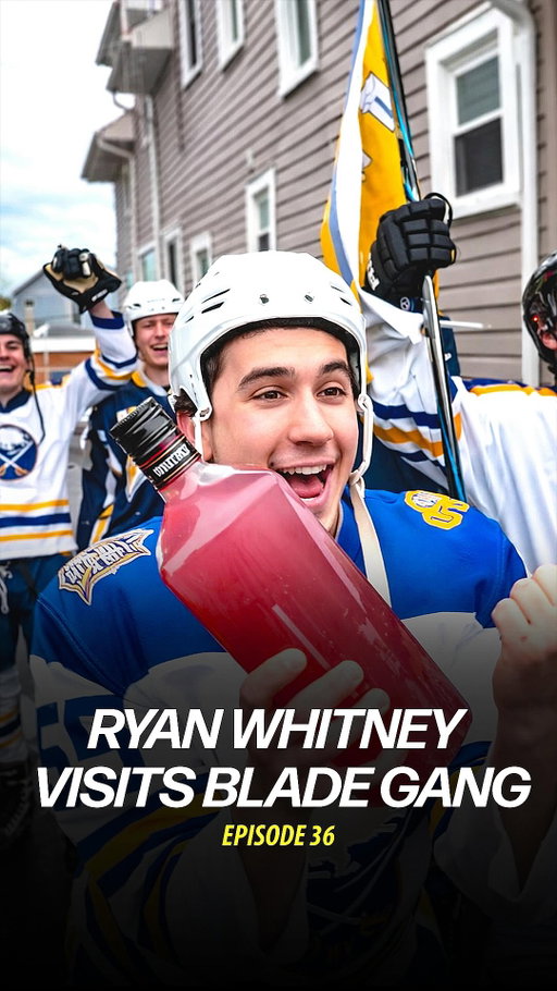 @ryanwhitney6 and @murls_ebr from @spittinchiclets pulled up to @buffalobladegang’s house with @pinkwhitney before game 5 in Buffalo 🛼✨