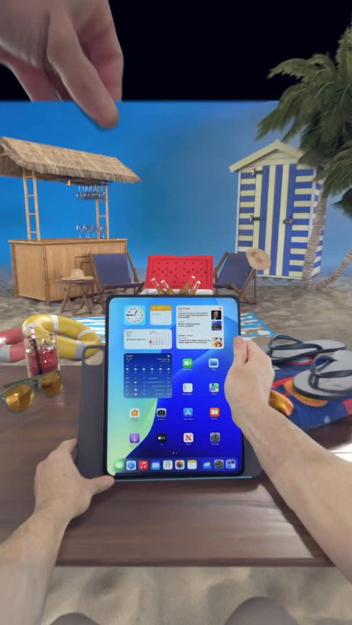 Now I have sand in places I can’t explain 🏖️🤣 Worth it. Freedom to create wherever I feel like it @logitech Flip Folio #ad #Logitech #FlipFolio #RoamFree