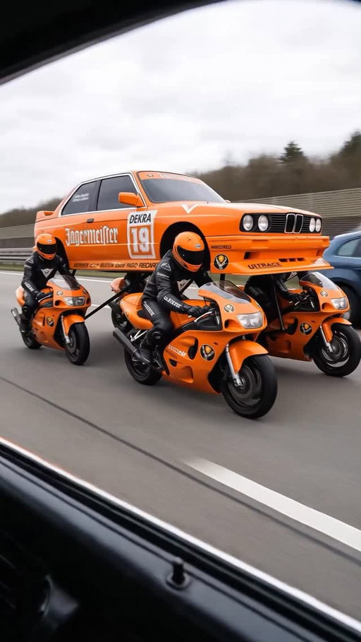 At @ultrace_official together with @nightride.pl & @bleumode , we unveiled a sculpture.

Strangely… some of you saw… a vehicle.

So we thought: why not give it a proper Autobahn test on the way back to Wolfenbüttel?

*** 

This video was created by using AI. We advocate responsible and law-abiding behaviour on the roads. Don’t drink and drive.