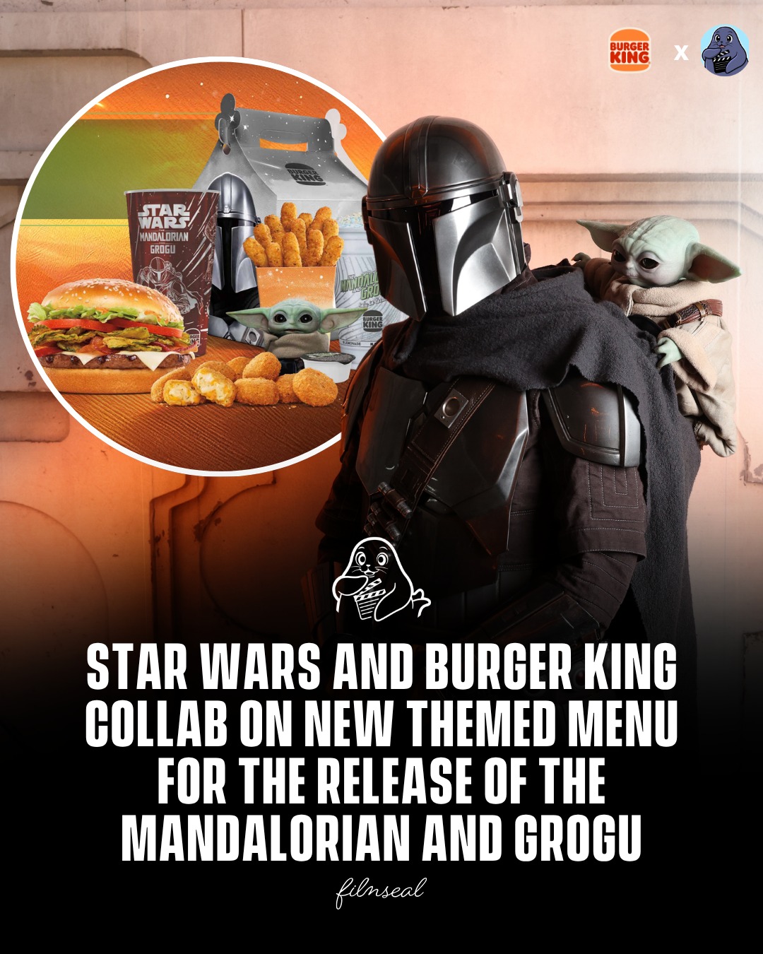 #BKPartner Burger King has launched a new Star Wars-themed menu for the release of “The Mandalorian and Grogu.”

The limited-time collaboration features “The Mandalorian and Grogu” branded packaging across a meal that includes a BBQ Bounty Whopper, Garlic Chicken Fries, Imperial Cheddar RanchTots, and Grogu’s Blue Cookie Shake inspired by the characters.

See Star Wars: The Mandalorian and Grogu only in theaters May 22

At part U.S. restaurants. Limited time only, while supplies last. Star Wars cup available with purchase. © 2026 & TM Lucasfilm Ltd.TM & © 2026 Burger King Company LLC.

#FilmSeal #Viral #Film #HaveItTheWay