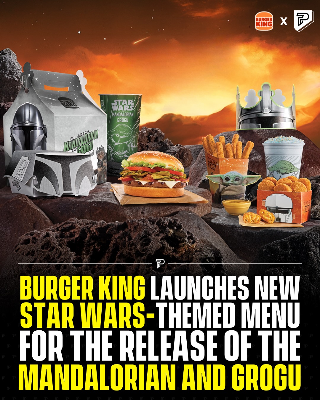 #BKPartner Burger King has launched a new Star Wars-themed menu for the release of “The Mandalorian and Grogu.”

The limited-time collaboration features The Mandalorian and Grogu branded packaging across a meal that includes a BBQ Bounty Whopper, Garlic Chicken Fries, Imperial Cheddar Ranch Tots, and Grogu’s Blue Cookie Shake inspired by the characters.

See Star Wars: #TheMandalorianAndGrogu in theaters May 22!

At part U.S. restaurants. Limited time only, while supplies last. Star Wars cup available with purchase. © 2026 & TM Lucasfilm Ltd.TM & © 2026 Burger King Company LLC.

#Pubity #Film #HaveItTheWay