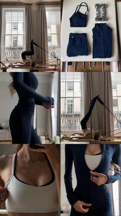 Train + reset 🤸🏼‍♀️🧘🏼‍♀️ My non-negotiables with @lululemon #ad 

1. Natural light. I prefer to train in the mornings. Morning light enhances alertness for optimal circadian rhythm optimisation. 

2. Flow with intention in a workout set that moves with you. @lululemon’s butttery soft Groove Flare & Flow Y Bra (I layered Navy + Ivory) and added my hero Define Jacket in Navy too. Elevated, functional and chic. 

3. Scent. I’ll light sage or spray uplifting room fragrance. Scent can boost dopamine and helps create focus. 

4. Iced coffee, vanilla bean and maple cold foam. Homemade and organic.

5. Action over motivation. Start small. Remember your why. 15 minutes of movement is better than nothing. Honour your body.

6. Gratitude + breath work. After each session I lay in stillness for just 2 minutes. I teach this in my classes too. Allowing the mind and body to find a calm state. 

#lululemoncreator