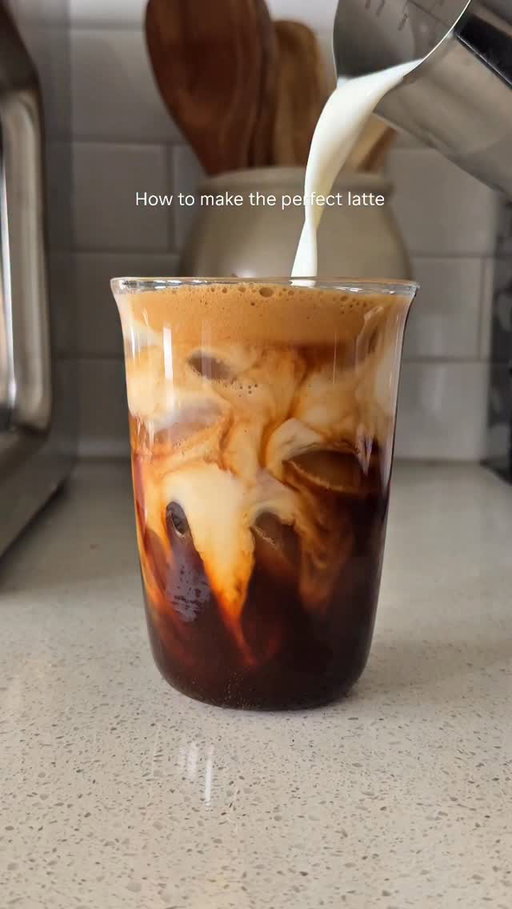 & she hits everyyyyy time 🫶🏼🤎🤤 glasses & straws linked to amazon storefront !! 

•brown sugar 
•vanilla bean paste 
•flakey salt 
•cinnamon 

Shaken over ice- add milk & enjoy 💕

#shakenespresso #coffeetiktok #coffeeathome #coffe #coffeerecipe