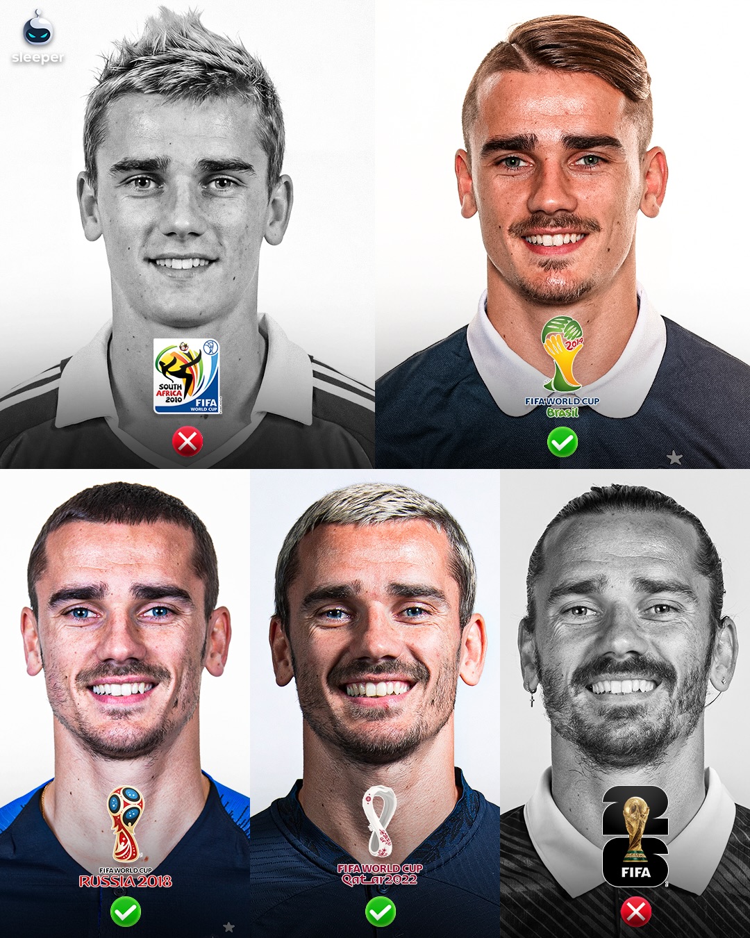 When you realise we will never see Antoine Griezmann at a World Cup for France ever again… 💔🇫🇷

The French forward had some of the most iconic moments in recent history for Les Bleus on the international stage, but he always did it with a smile on his face!

Goodbye King. 👑