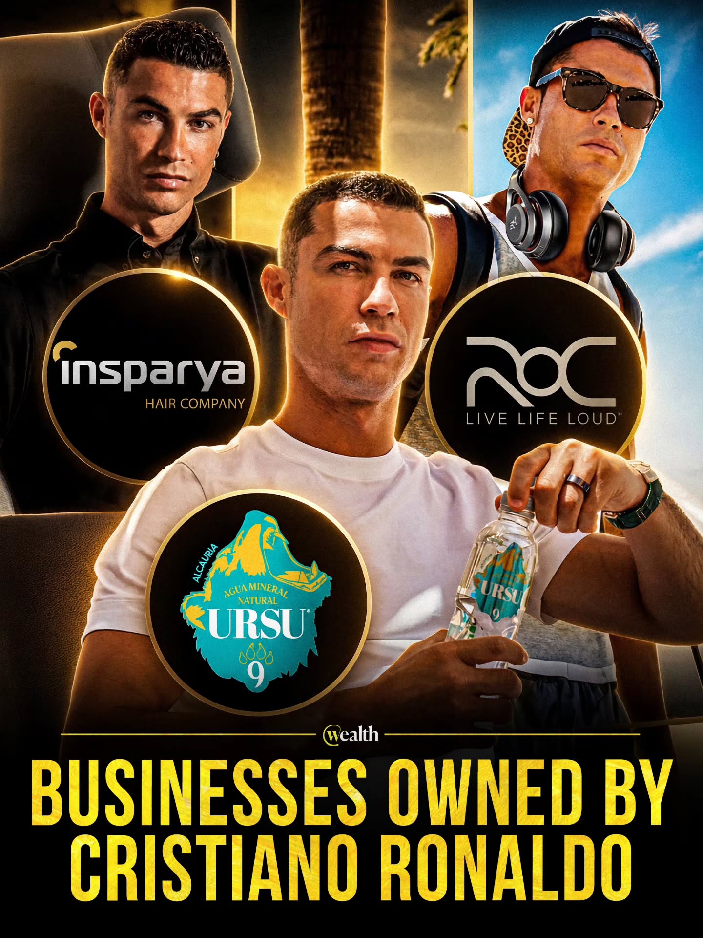 A hotel, a hair clinic, and alkaline water share one portfolio 🏨💧

Cristiano Ronaldo's business list isn't random merch. CR7 underwear and fragrance sit next to Insparya clinics and Pestana CR7 hotels. WHOOP and UFL push the same brand into recovery data and gaming.

The pattern is tight: nearly every bet lives close to the body, the mirror, or the daily routine. That gives the portfolio a logic most celebrity side businesses never quite find.

Each deal sells proximity to the system people associate with him: discipline, maintenance, performance, and the image that comes with all three.

#Business #Entrepreneurship #AthleteBranding #SportsBusiness #CristianoRonaldo