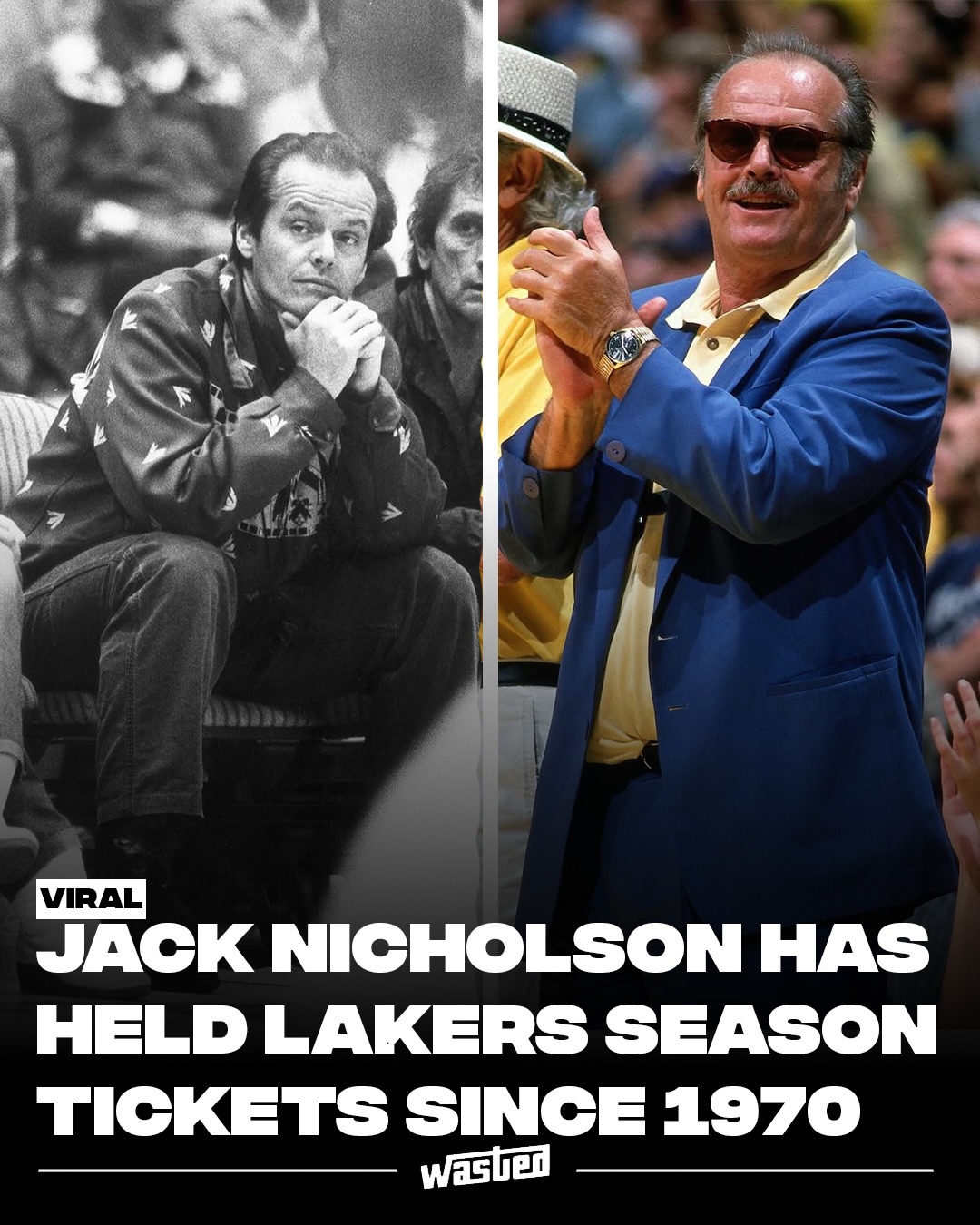Jack Nicholson has held Los Angeles Lakers season tickets since 1970, sitting courtside through more than five decades of NBA basketball. The seats put him alongside the team for 11 championship runs, from Wilt Chamberlain and Jerry West through the Showtime era of Magic Johnson and Kareem Abdul-Jabbar, the Shaq and Kobe dynasties, and the LeBron James title in 2020.

His seat, second row from the floor on the Lakers' bench side, has cost him an estimated $750,000 to $1 million per season in recent years for the pair he holds. Nicholson has occasionally been ejected from games for arguing with referees, a distinction shared with very few celebrity attendees, and has been photographed at virtually every notable moment in modern Lakers history.

He has missed games for film shoots and award ceremonies. He has rarely missed playoffs.

Sources: Los Angeles Times, ESPN, NBA.com.