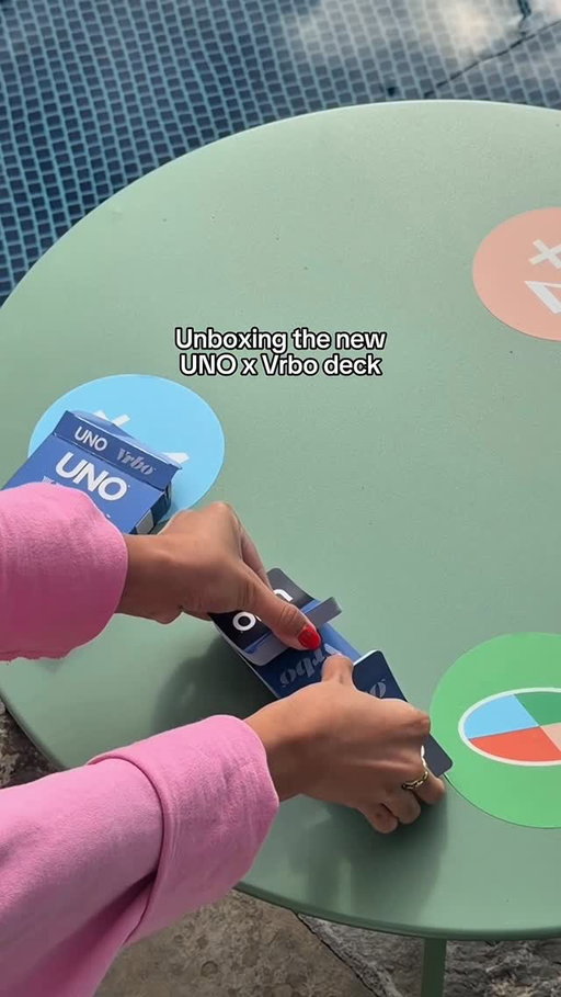 UPDATE: All UNO x Vrbo homes have been booked! 

ICYMI! The @UNO and @Vrbo custom deck is included in each UNO x Vrbo home.

The deck features its own custom rule - the Vacation Rental Swap Rule - which allows players to swap hands with any other player after playing the card.

Love a game night on vacation? Let us know below. 👇 And don’t forget to book one of the six UNO x Vrbo homes at Vrbo.com/UNO at 1:00 pm ET/10:00 am PT on Friday, May 15.