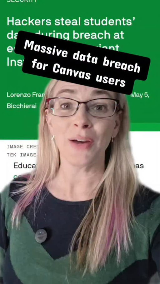 Data breach for Canvas users!
