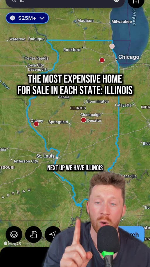 Illinois’ most expensive home 
for sale! 

*Note: 

I do not own any of these photos shown, nor do I have any relationship or agreement with the listing agent or seller (unless stated) I simply make videos on homes I find interesting and cool for the sake of reporting. If you’d like me to tag you or take down any post for any reason I have no problem doing so. thank you :) 

#mansions #house #homedecor #realestate #mansion