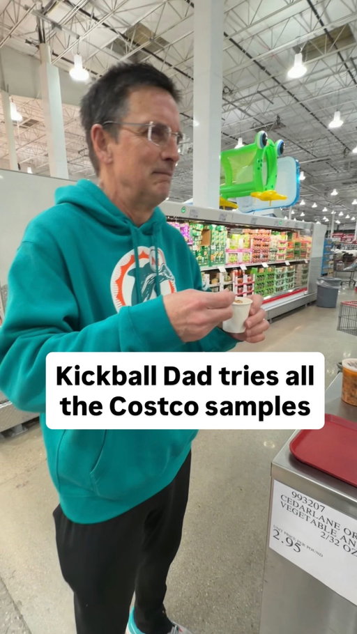 Kickball Dad tries all the Costco samples 🍫 #costco #shopping #costcofinds #groceryshopping