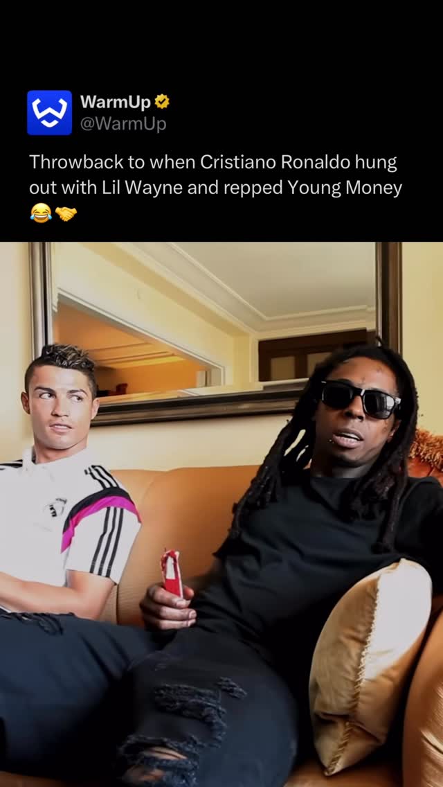 😂

The viral clip featuring Cristiano Ronaldo and Lil Wayne dates back to July 2014, during Real Madrid’s pre-season tour in the United States. Ronaldo appeared in Episode 22 of the rapper’s YouTube series, Weezy Wednesday, where they hung out in a Los Angeles hotel room. The video served as a promotion for the single “July” by the rapper Euro, who was also present. Despite rumors reported by TMZ that Wayne was launching a sports management firm with Ronaldo as his first client, Ronaldo later clarified on Twitter that his management team would remain unchanged.