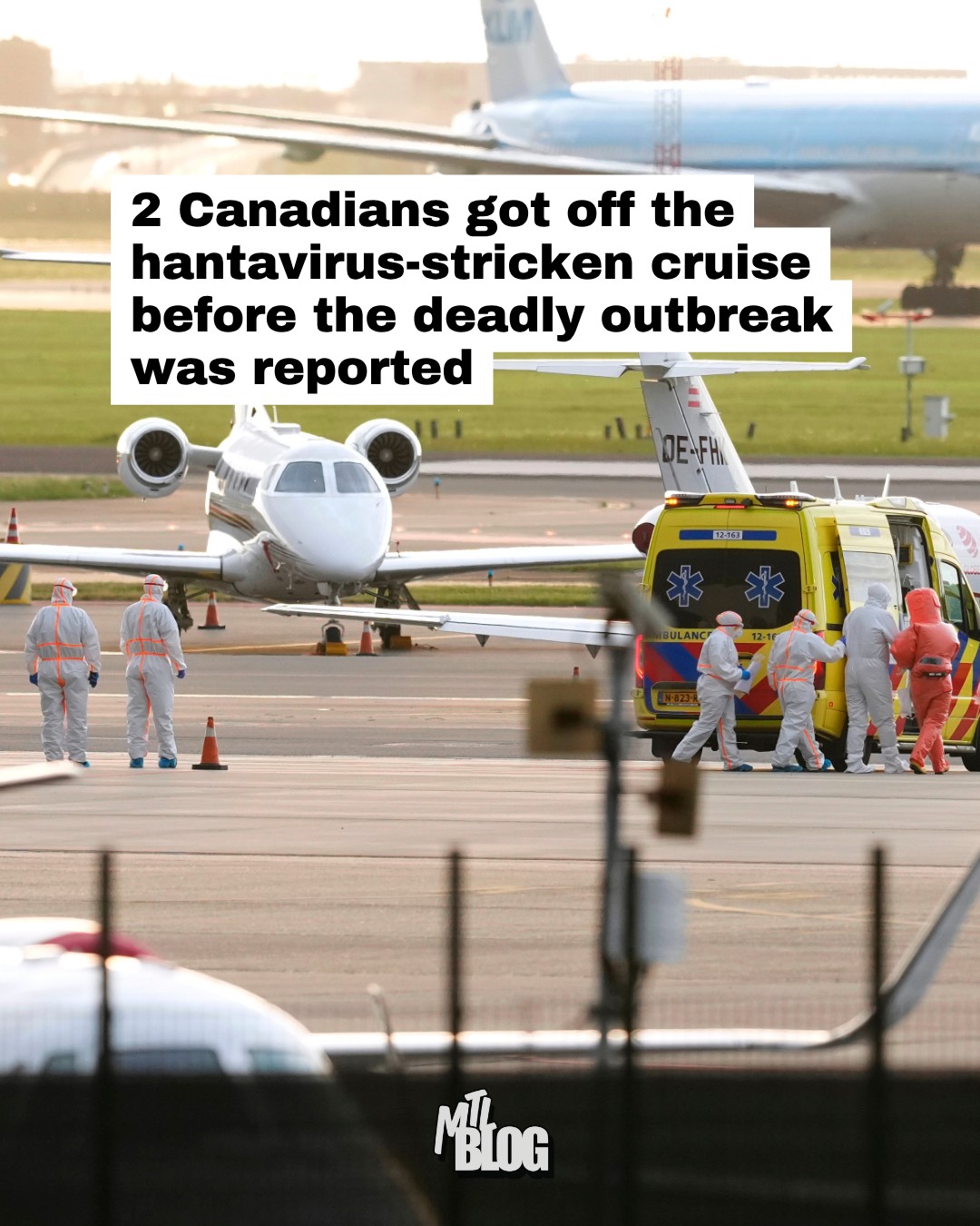 Two Canadians were among the 30 passengers who got off a cruise ship before a deadly hantavirus outbreak onboard was officially reported, and now Canadian health officials say they're reaching out to them with guidance on isolation and public health measures.

The passengers disembarked on the remote South Atlantic island of St. Helena on April 24. The body of a Dutch man who died on April 11 was taken off the ship that same day.

Eight cases of the rare virus, including three deaths, have now been linked to the ship. Around 150 people are still on board.

Full story at the link in the @mtlblog bio.

📸: Peter Dejong | AP Photo