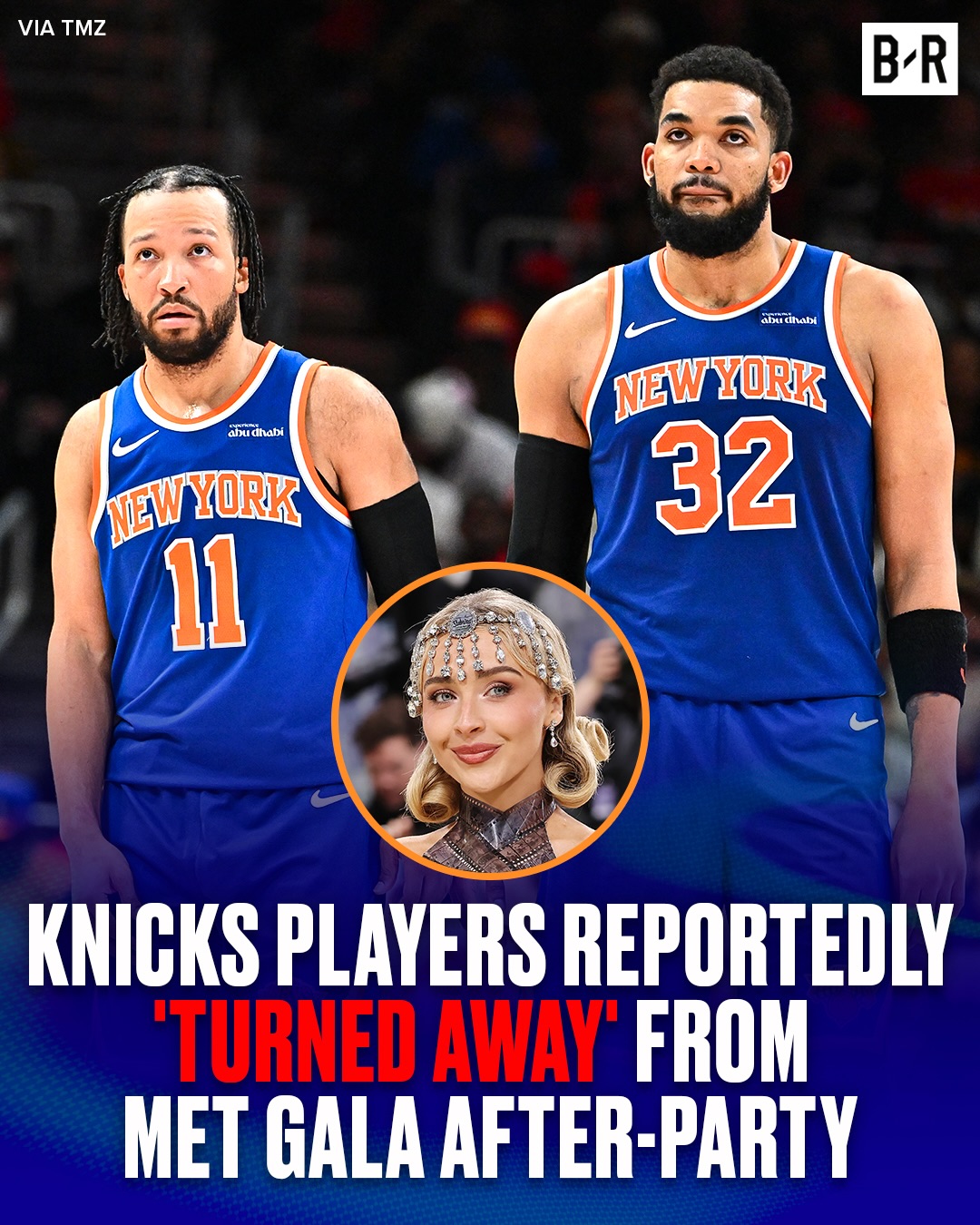 New York Knicks’ players were reportedly “turned away from” a Met Gala after-party hosted by Sabrina Carpenter and Madonna on Monday night, per @tmzsports

Their 137-98 win over the Sixers in Game 1 wasn’t enough to secure a spot on the guest list