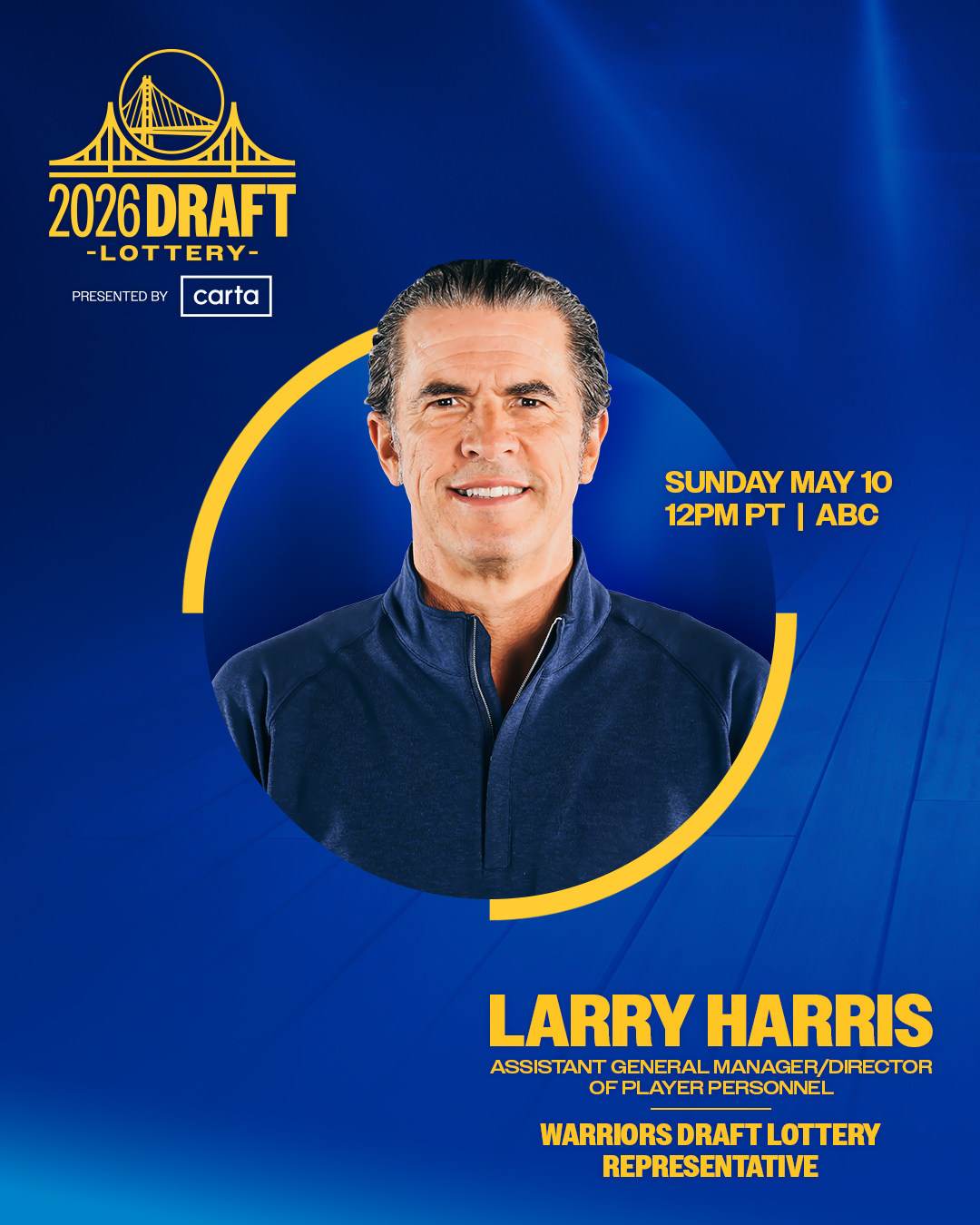 Larry Harris, our Assistant General Manager / Director of Player Personnel, will rep the Dubs at the NBA Draft Lottery.

Larry is no stranger to lottery luck, as he was on the dais when the Bucks secured the number one pick in 2005.

@cartainc || 2026 Draft Lottery