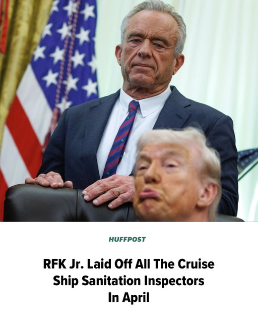 At the direction of Health Secretary Robert F. Kennedy Jr., the U.S. Centers for Disease Control laid off employees in the Vessel Sanitation Program in April 2025. The program helps inspect, prevent and control the spread of illnesses on cruise ships.

According to CBS News, which broke the story in early April, the cuts “baffled” officials at the agency because the program is funded by the cruise ships themselves, not taxpayer dollars.

The cuts are receiving renewed attention now, after a deadly hantavirus outbreak on a cruise ship in the South Atlantic has spiraled into a global affair. More than two dozen people departed the cruise ship for at least 12 different countries after the first passenger died.

CORRECTION: A previous version of this post incorrectly stated when the layoffs happened. The staff members were laid off in April 2025.