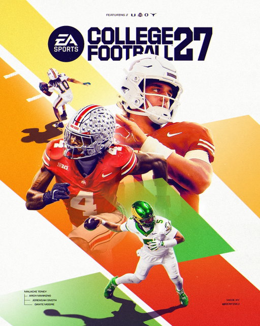 EA COLLEGE FOOTBALL 2027 COVER 🏈

Who do YOU think deserves to be on the cover? 🤔

[ This is CONCEPT Art ]

Created using Photoshop CC 2026
All support is appreciated.

#CollegeFootball #EASports
