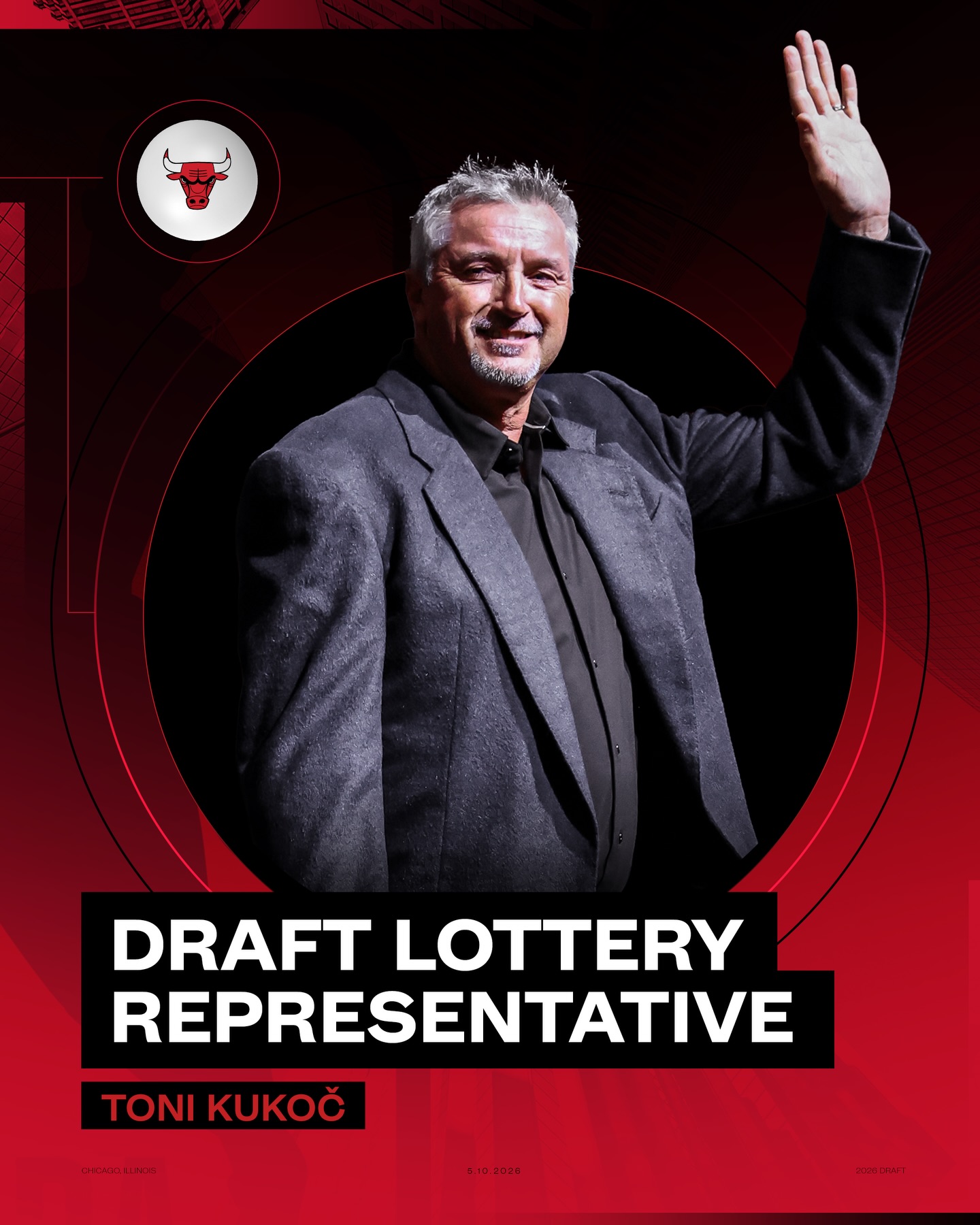 Toni Kukoč will be our 2026 NBA Draft Lottery representative on Sunday 🤞