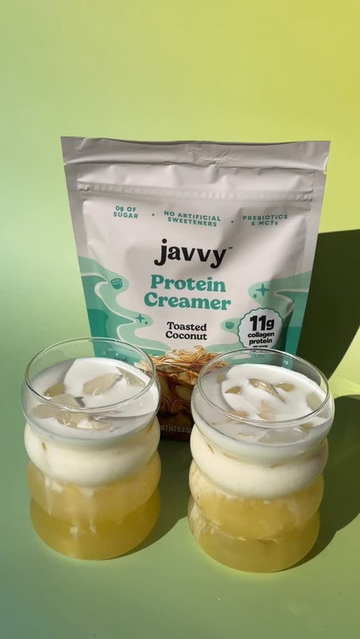 NEW: Toasted Coconut Protein Creamer! ⭐️🌴🥥

did someone say Flavor of the Summer?!! 🏖️☀️ nothing says warm weather and beach days more than coconut (and trust us, this flavor delivers!! 😎)
 
each scoop packs 11g collagen protein, prebiotics, MCTs, 0g sugar, and a flavorful burst of paradise in every sip 🍹 perfect for iced lattes, dirty sodas, and tropical protein refreshers! 

⭐️ Like and comment on this post for a chance to win an $100 gift card to Javvy! Winner will be selected at the first of each month. No purchase necessary. Must be following us to win. ⭐️