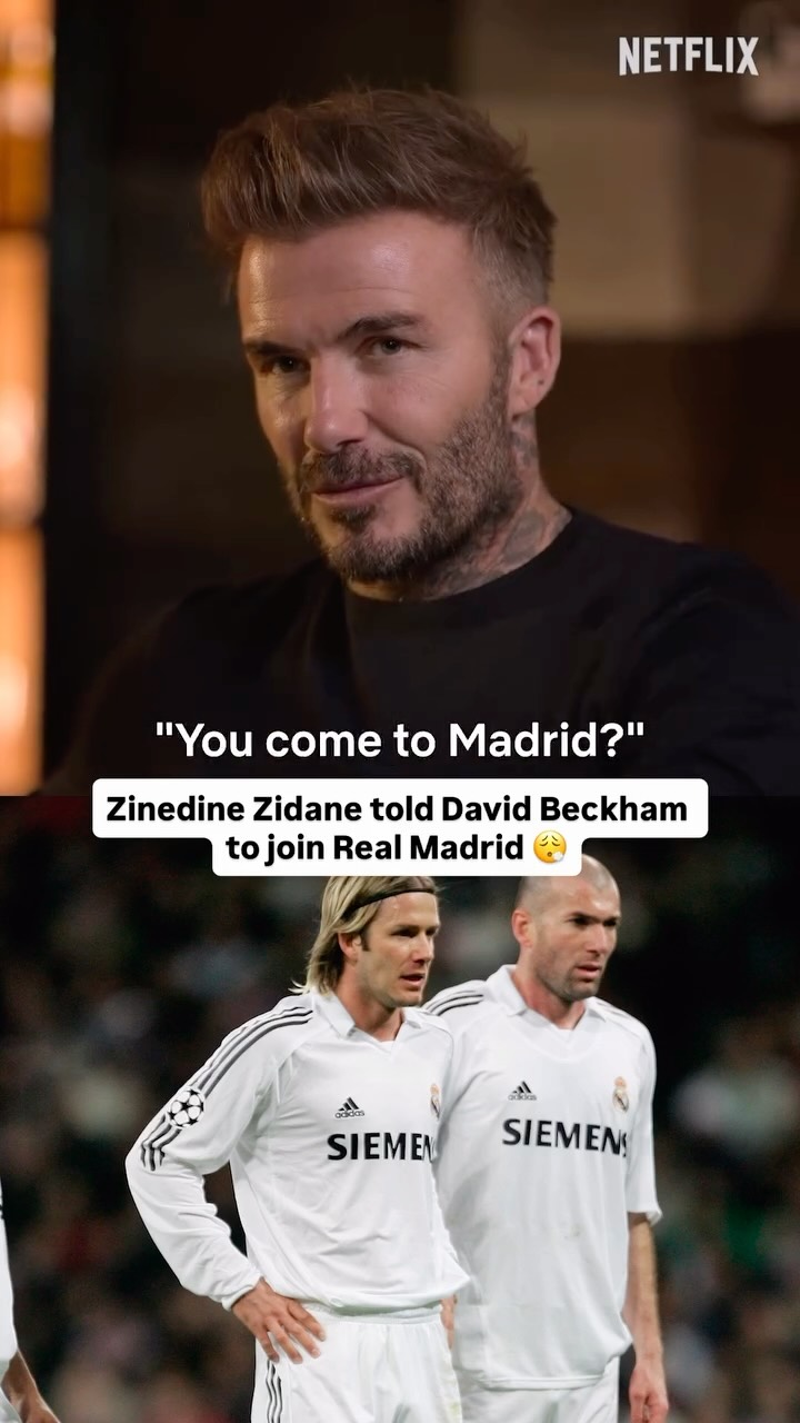 “You come to Madrid?”

Zinedine Zidane telling David Beckham to join Real Madrid after the famous UEFA Champions League quarter-final clash between Manchester United and Real Madrid is legendary 🐐🐐

📺 Beckham

#DavidBeckham #ZinedineZidane #RealMadrid #ManchesterUnited #Soccer