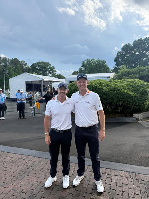 An honour to honour Seve alongside @rorymcilroy today…. 💙🤍
