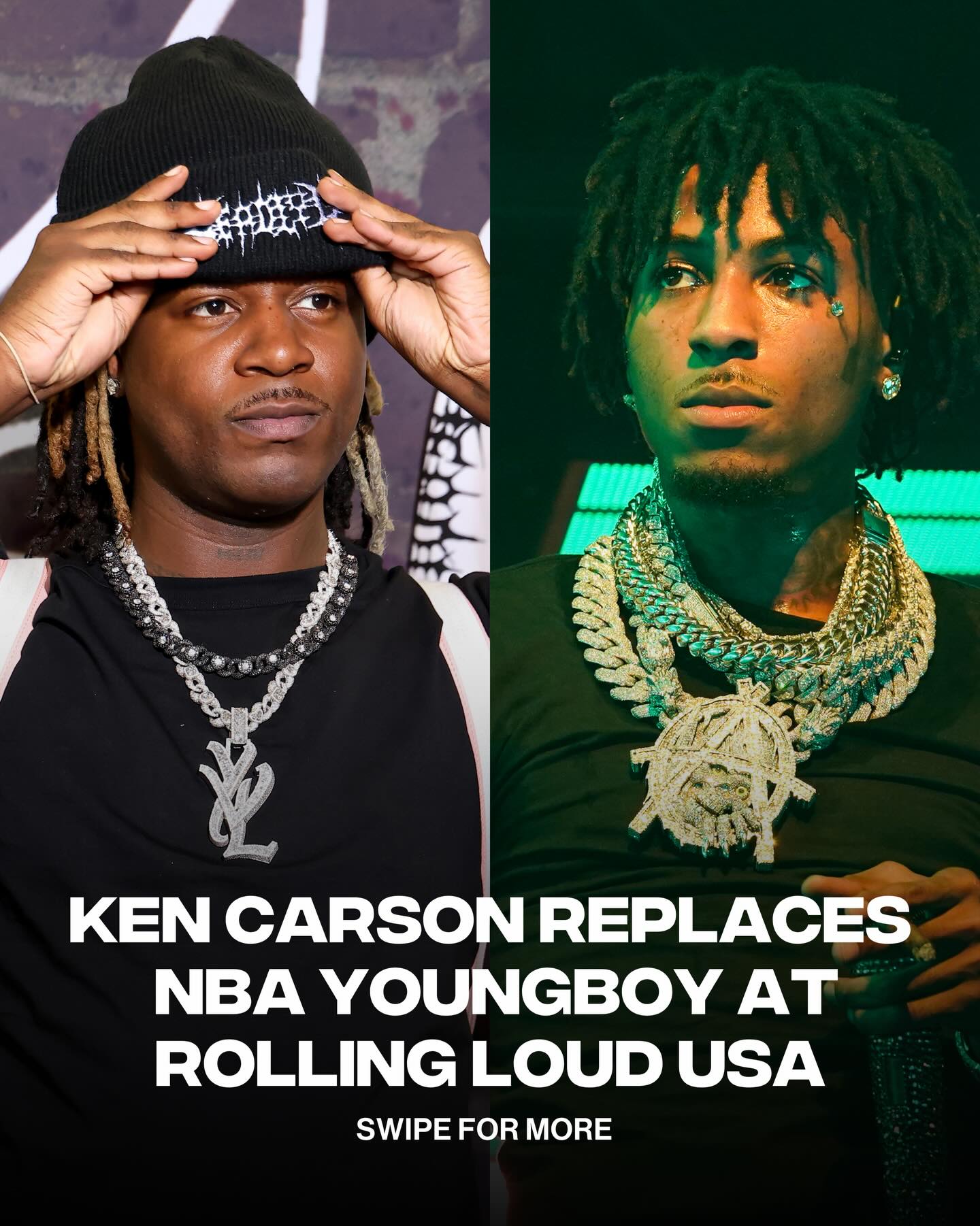 Ken Carson subs in for NBA YoungBoy as Rolling Loud USA’s Sunday headliner 🔥

YB pulled out of the festival earlier today. Rolling Loud kicks off tomorrow in Orlando, Florida. Thoughts on the last-minute switch? 

(📸: @gettyimages)