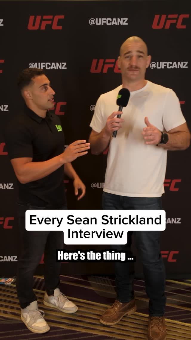 POV: Sean Strickland grabs the mic 😭🎤 #ufc #mma #ufc328