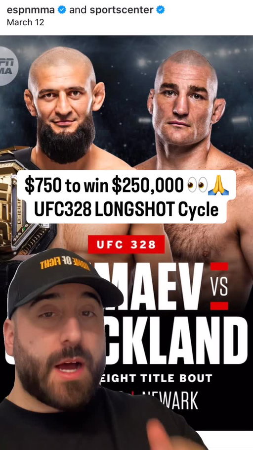 COMMENT “50” if u want my 50-1 cycle parlay sent to u free

My longshot cycle parlay for UFC328:

1. Susurkaev by submission +449
2. Grant Dawson by KO/TKO +900
3. Josh Van by decision +500 

Use code MATTY on Novig and I’ll meet you at the cash counter. 

Will this hit? Vote below