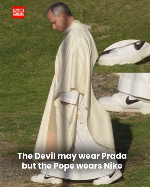 The Devil may wear Prada but the Pope wears Nike.
