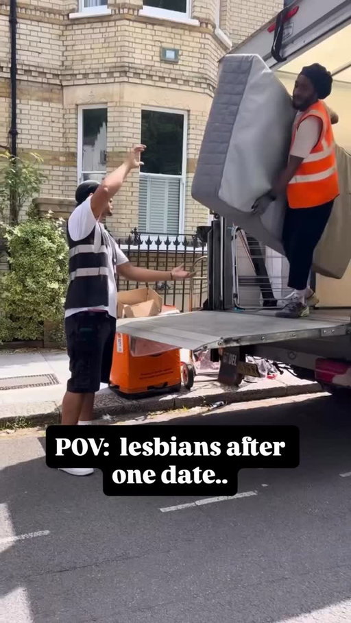 Year ago since this happened and to all the haters who said we wouldn’t last a week you were right we only lasted two days 😜😆 

Jacket @birdandwolfuk 

#uhaul #lesbians #queergirls #comedyvideos