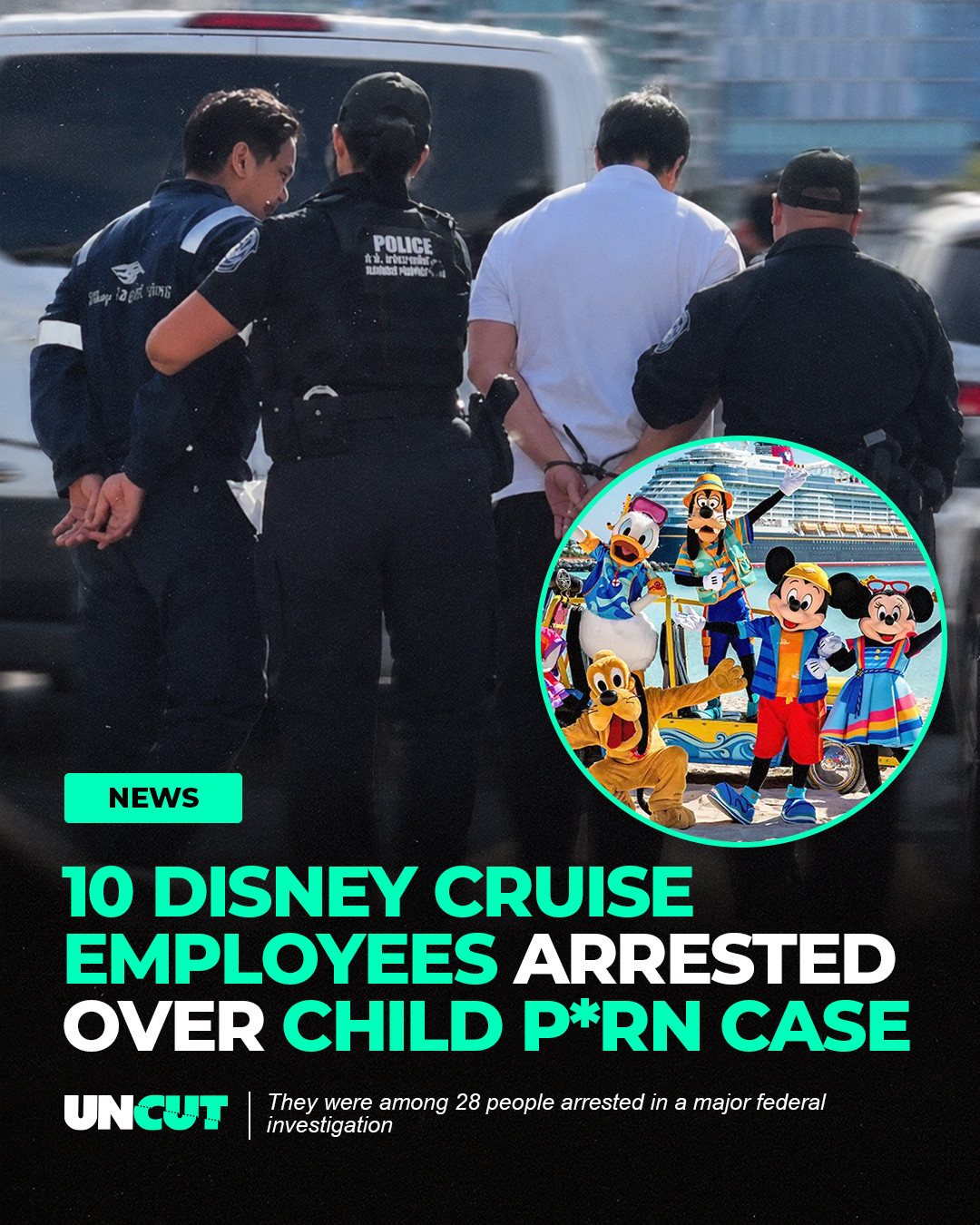 Disney cruise ship employees were reportedly among 28 crew members arrested during a major federal child exploitation investigation 🚢🚨⁠
⁠
US authorities say officers boarded five cruise ships docked in San Diego as part of an operation targeting child sexual exploitation material (CSEM), with officials confirming visas were revoked and deportation proceedings are underway 😳⁠
⁠
What do y’all think⁉️👀