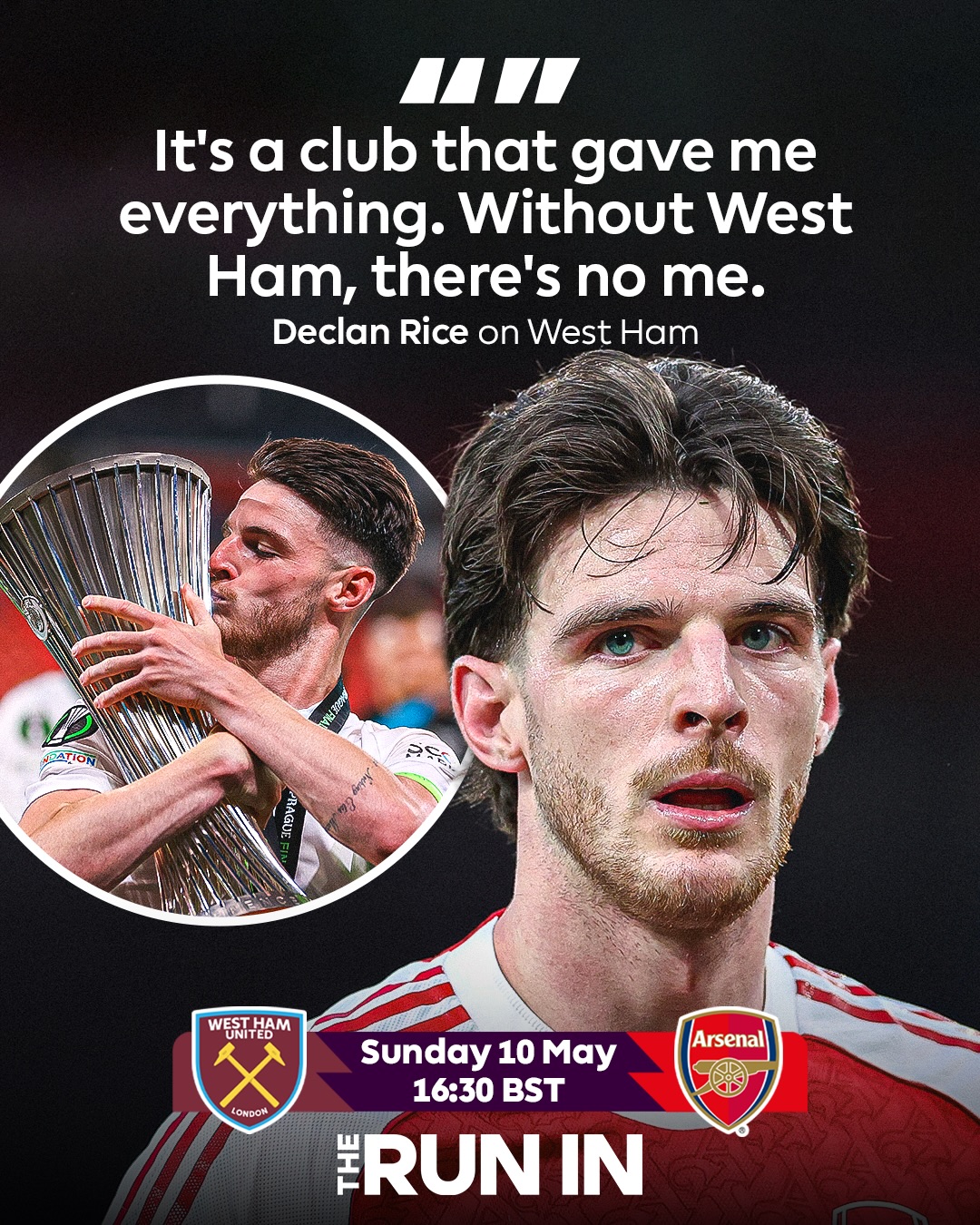 Declan Rice 💜 @westham ⚒️

Did you know that his first Premier League goal came against @arsenal as a 19-year-old in the 2018/19 season?