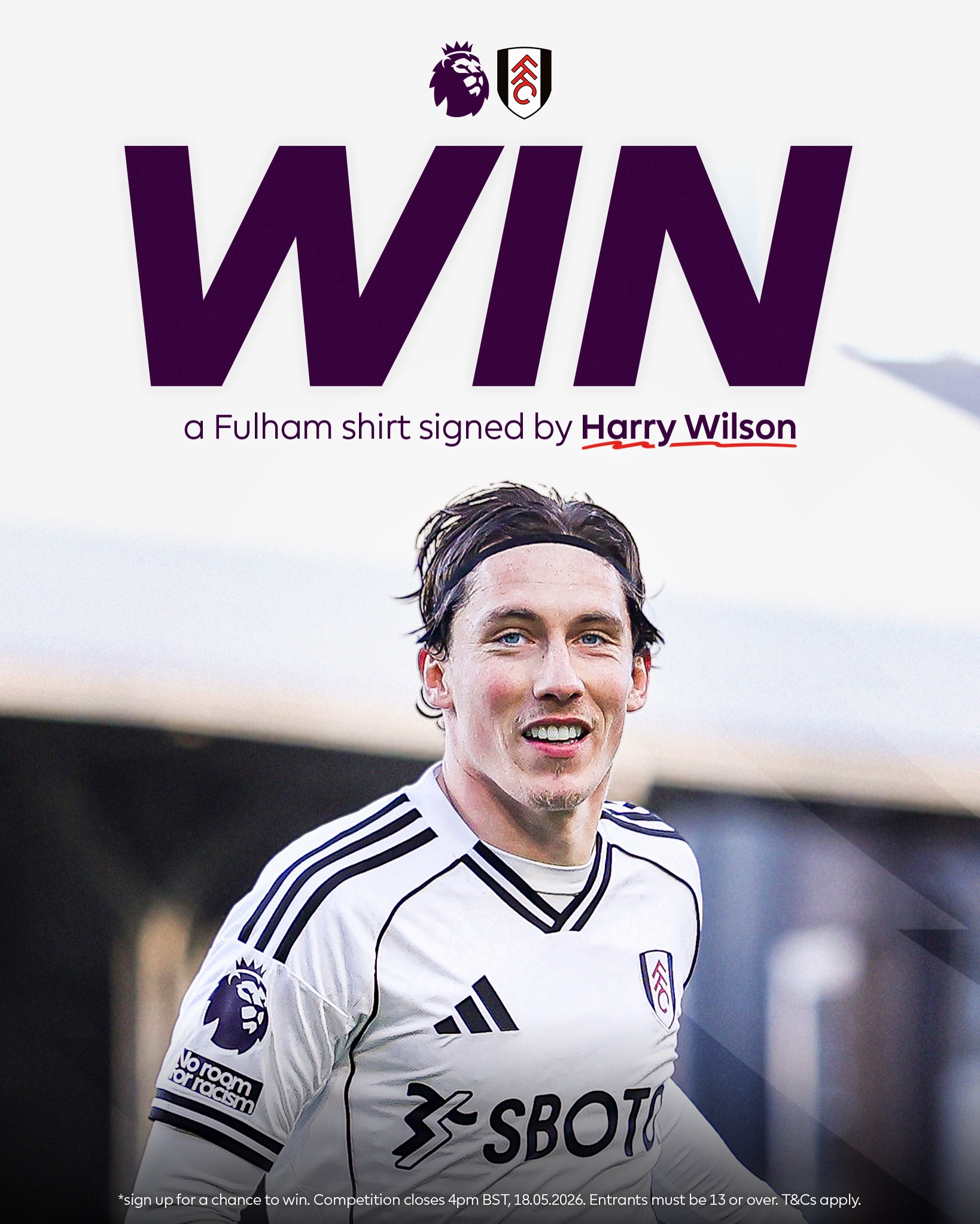 Fancy winning a signed shirt from @fulhamfc’s Harry Wilson to celebrate his best season ever in the Premier League? 👕

Enter NOW via the link in our bio 📲