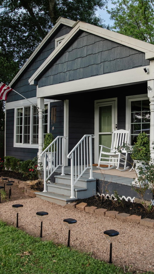 Cutie by day, party at night 🎉 we’ve been paying so much attention to the interior of our cottage but now we finally spruced up the exterior. We added some mulch, plants and some very special solar lights from @linkindofficial . These Linkind Solar Pathway Lights are completely customizable- you can adjust the brightness, choose any color you want, it has 4 different patterns that alternate, but the coolest part is definitely the light shows you can put on. There are so many options, for almost any holiday or just for fun! It’s such a fun, unexpected lil surprise! #linkindoutdoorlights #outdoorlighting #solarlights #easiestgardenmakeover