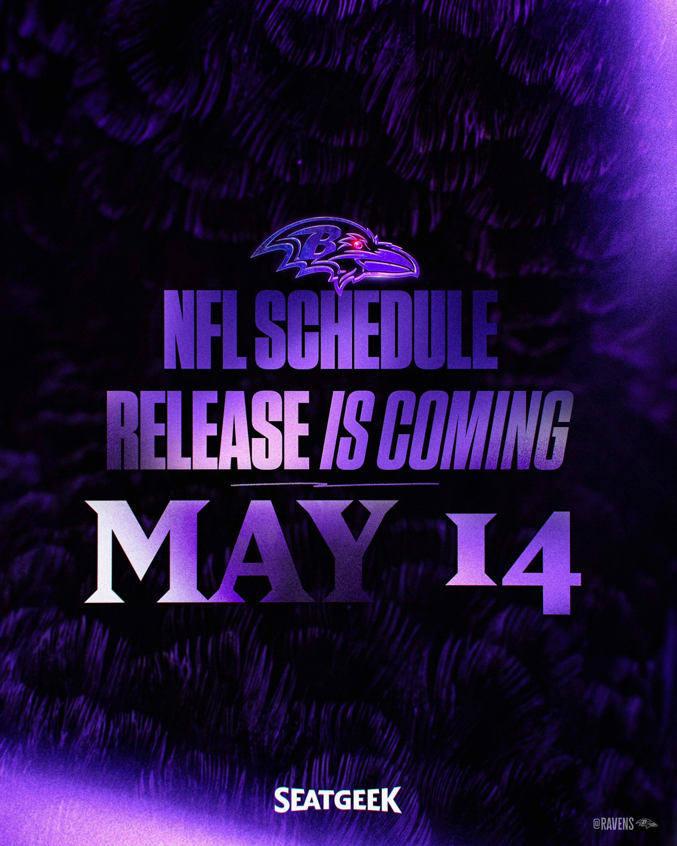 Set your calendar. The NFL Schedule will drop May 14.