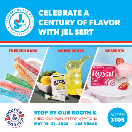 Heading to Vegas for @sweetsandsnacksexpo 2026? Get ready to hit the (sn)ackpot. 🎰

Jel Sert is bringing 100 years of flavor to the show floor with our latest innovations across freezer bars, drink mixes, and desserts.

From refreshing summer-ready flavors to exciting new twists across our portfolio, we’ve got plenty to share at Booth #3105.

Stop by to meet the team, see what’s new, and taste firsthand the summer-ready, refreshing flavors we’re serving up next.

Viva Las Flavor!

📍 Booth 3105, Las Vegas Convention Center (West Hall)
📅 May 19–21, 2026
✨ Las Vegas

#JelSert #SweetsAndSnacks #SweetsAndSnacksExpo #VivaLasFlavor #SnackInnovation #FreezerBars #DrinkMixes