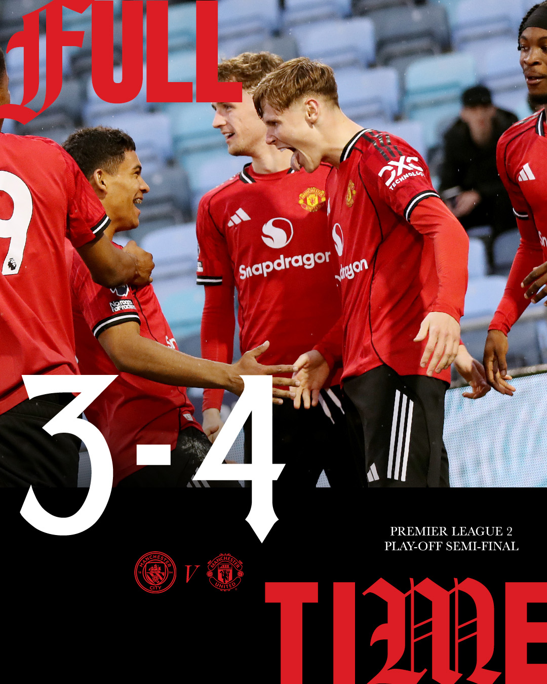 Absolute cinema 🍿🎞️

United progress to the Premier League 2 play-off final after a dramatic derby win! 🇾🇪