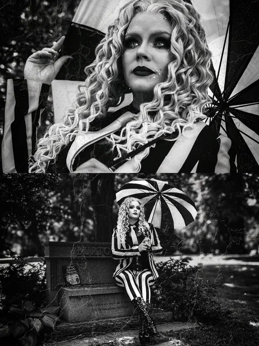 I myself am strange and unusual 🖤

Model: @mizzchantalcosplay
MUA: @mxs_obscure 
Suit: @funcostumes
Boots: @weareshoefreaks (Pleaser Delight-1043)
Wig: Lushy Hair Products (Amazon.ca)

#torontophotographer #beetlejuice #blackandwhitephoto #cosplayphotography #portrait