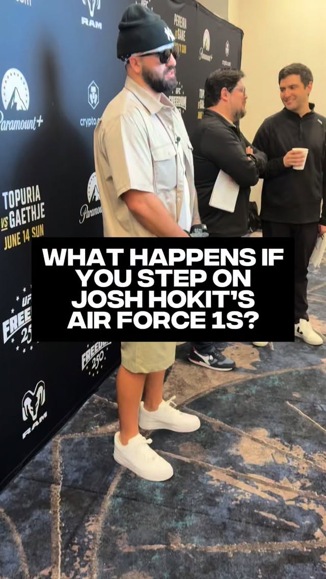 Honestly, horrible luck if you stepped on a UFC fighter’s all-white Nike Air Force 1s 😭