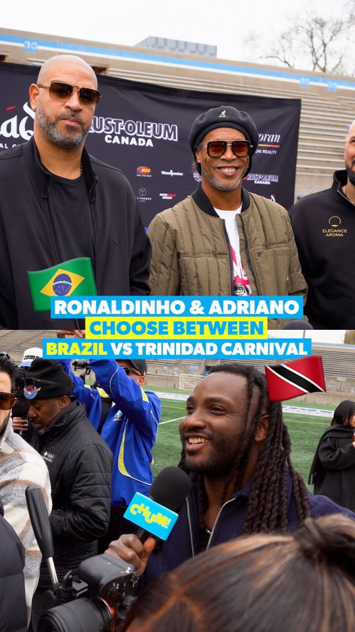 Before the legends game tonight, we decided to ask Brazilian superstars Ronaldinho and Adriano an interesting question 👀

Who wins - Brazil or Trinidad Carnival? 🎉🇧🇷🇹🇹