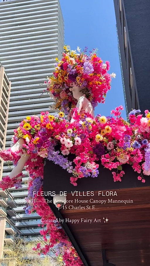 Spring has officially bloomed at The Anndore House 🌸✨

We’re so excited to be a part of @fleursdevilles FLORA in @blooryorkville – a celebration of fashion, flowers, and creativity featuring stunning floral installations by @happyfairy_art #FdVFLORA 

Stop by, explore the neighbourhood trail, and experience our floral moment in full bloom just in time for Mother’s Day 💐