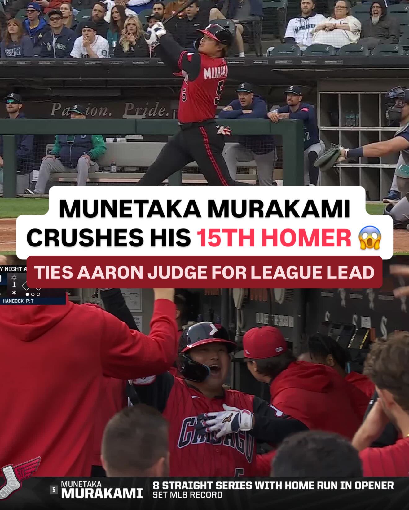 Munetaka Murakami has some RIDICULOUS power 💥 

(via @mlb)

#Baseball #MLB #Japan