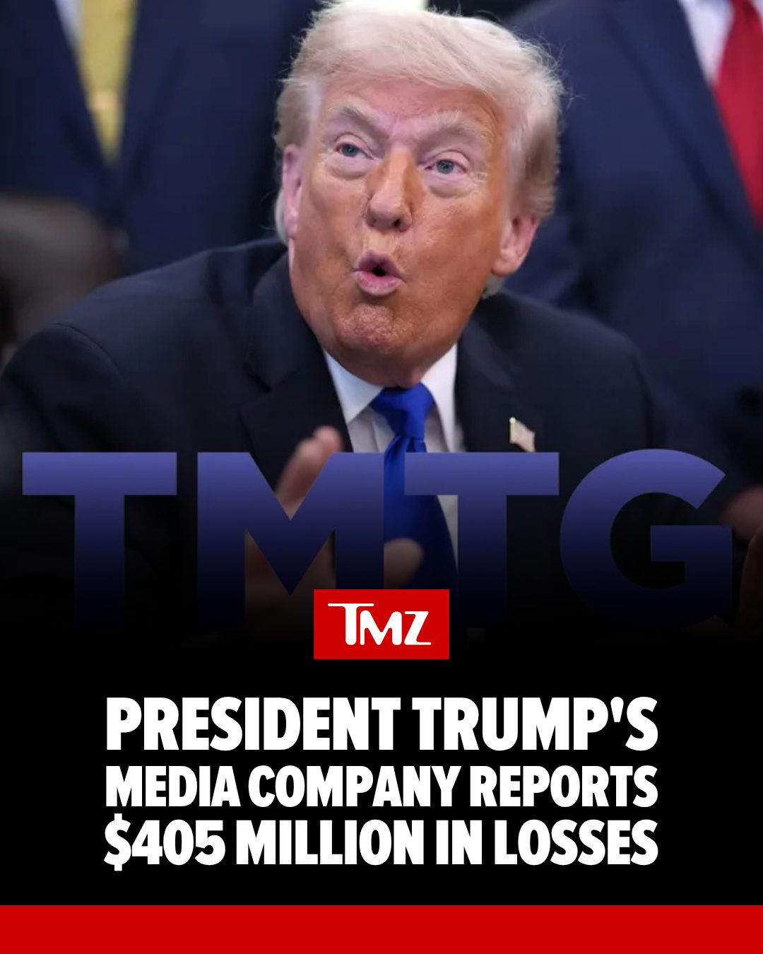 🚨 President Trump's media company took a huge loss in the first quarter -- to the tune of over $405 million.

FULL STORY AT THE LINK IN BIO 🔗