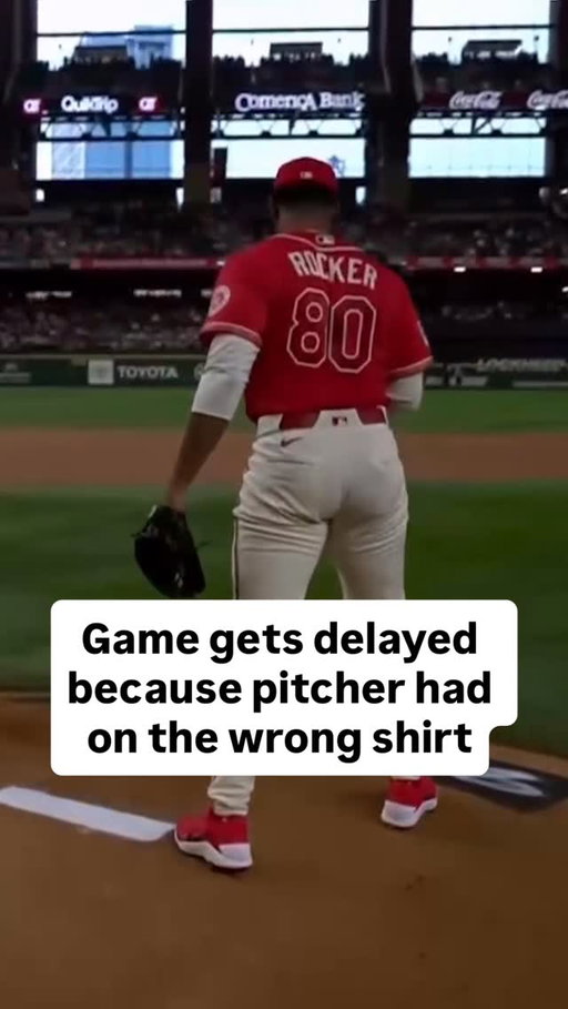 Cubs-Rangers was delayed because Kumar Rocker came out to the mound with white sleeves and was forced to change

#baseball #sports #mlb