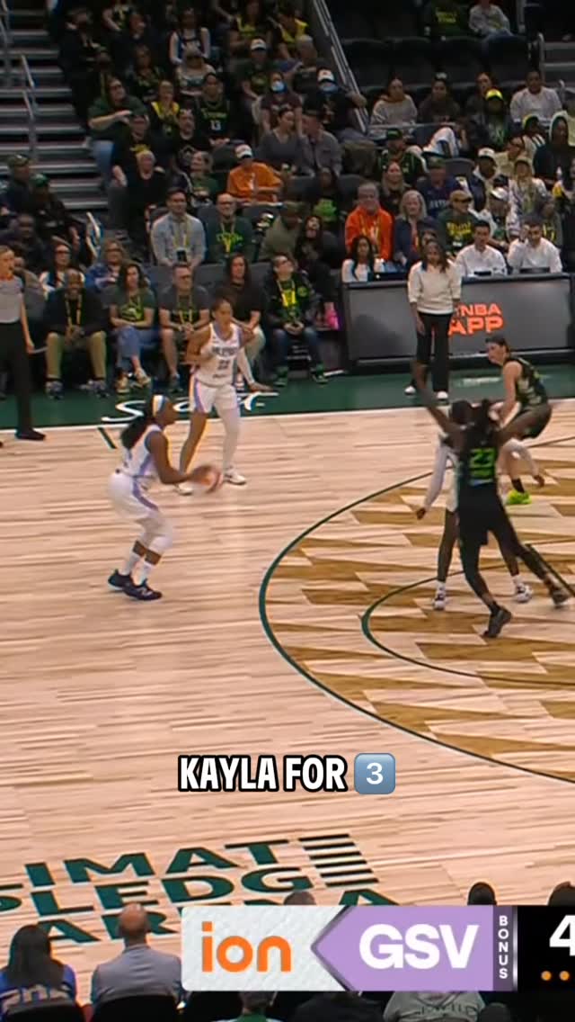 Efficient first half for Kayla Thornton 👏

She is 3/4 from three point land to give her 9 PTS!

GSV-SEA I ION I WNBA Tip-Off 2026 | @CarMax