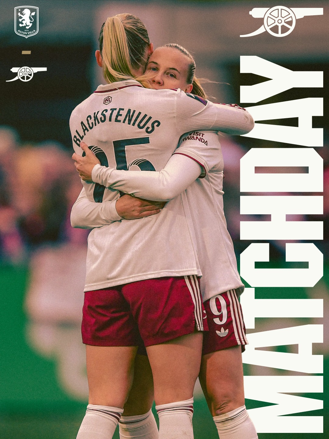 ⚪️ 𝗠𝗔𝗧𝗖𝗛𝘿𝘼𝙔 🔴⁣
⁣
🆚 Aston Villa⁣
⏰ 12pm (UK)⁣
🏆Barclays WSL⁣
🏟️ Villa Park