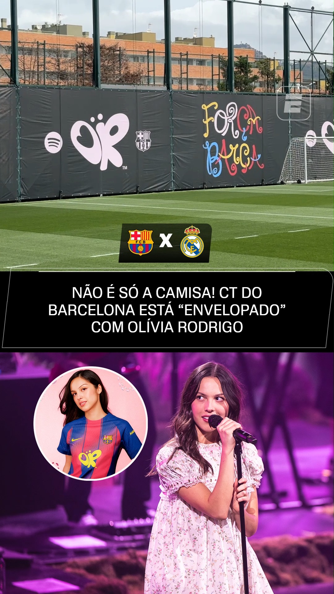 Olivia Rodrigo em todos os lugares. 🎤💙❤️

Além de estampar a camisa do Barcelona para o clássico contra o Real Madrid, a cantora também tomou conta do centro de treinamento e da loja oficial do time culé. ✨

📺 Assista a Barcelona x Real Madrid neste domingo (10), às 16h (de Brasília), AO VIVO na ESPN pelo Plano Premium do #DisneyPlus

#LALIGANaESPN #ElClasicoNaESPN #Barcelona #RealMadrid