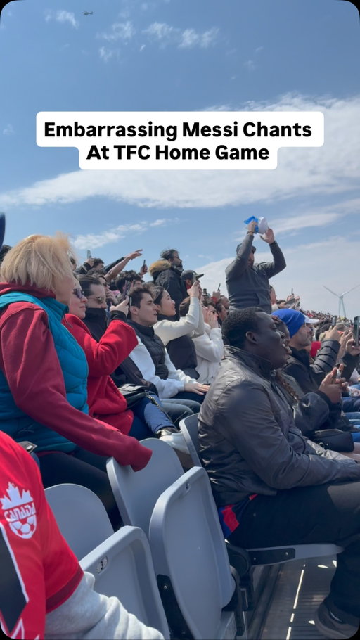 Get a grip. He's an opposing player. Just cause he's Messi does not mean city and team loyalty goes away. Pathetic. 

#tfc #torontofc #mls #soccer #intermiami