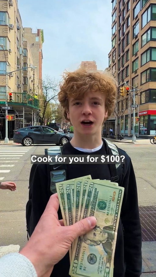 Paying strangers to cook for me in New York #cookingchallenge #cookforme #cooking #newyork