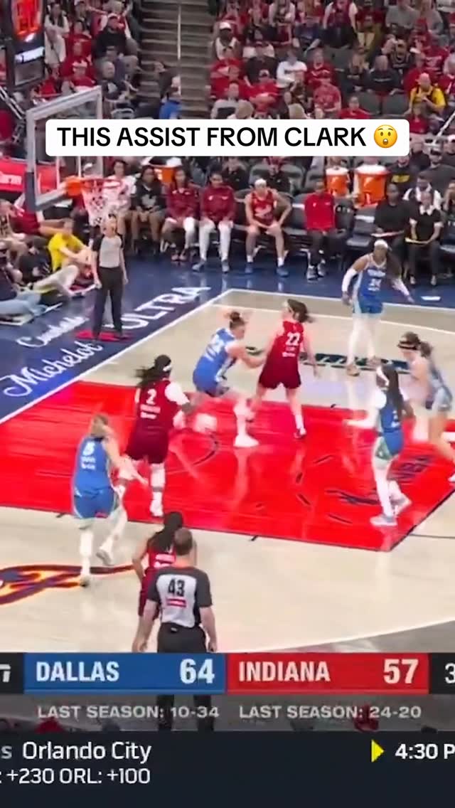 Caitlin Clark delivers this beautiful behind-the-back dime! 🤩 #WNBA